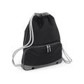 Black-Graphite - Front - Bagbase Athleisure Drawstring Bag