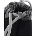 Black-Graphite - Back - Bagbase Athleisure Drawstring Bag