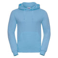 Sky Blue - Front - Russell Mens Plain Hoodie