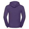 Purple - Back - Russell Mens Plain Hoodie