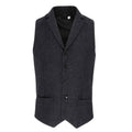 Charcoal - Front - Premier Mens Herringbone Waistcoat