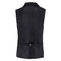 Charcoal - Back - Premier Mens Herringbone Waistcoat