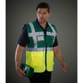 Paramedic Green-Yellow - Side - Yoko Unisex Adult Executive Hi-Vis Waistcoat