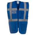 Royal Blue - Front - Yoko Unisex Adult Executive Hi-Vis Waistcoat