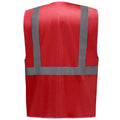 Red - Back - Yoko Unisex Adult Executive Hi-Vis Waistcoat