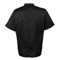 Black - Back - Premier Mens Short-Sleeved Chef Jacket