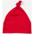 Red - Front - Babybugz Baby Knotted Hat