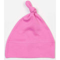 Bubblegum Pink - Front - Babybugz Baby Knotted Hat