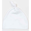 White - Front - Babybugz Baby Knotted Hat