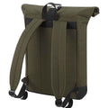 Military Green - Back - Bagbase Roll Top Backpack