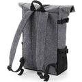 Grey Marl-Black - Back - Bagbase Roll Top Backpack