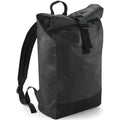 Black - Front - Bagbase Roll Top Backpack