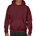 Maroon - Front - Gildan Unisex Adult Heavy Blend Hoodie