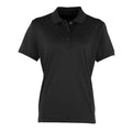 Black - Front - Premier Womens-Ladies Coolchecker Pique Polo Shirt