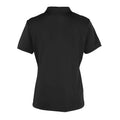 Black - Back - Premier Womens-Ladies Coolchecker Pique Polo Shirt