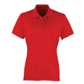 Red - Front - Premier Womens-Ladies Coolchecker Pique Polo Shirt