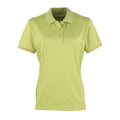 Lime - Front - Premier Womens-Ladies Coolchecker Pique Polo Shirt