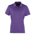 Purple - Front - Premier Womens-Ladies Coolchecker Pique Polo Shirt