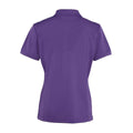 Purple - Back - Premier Womens-Ladies Coolchecker Pique Polo Shirt