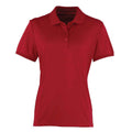 Burgundy - Front - Premier Womens-Ladies Coolchecker Pique Polo Shirt