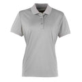 Silver - Front - Premier Womens-Ladies Coolchecker Pique Polo Shirt