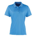 Sapphire Blue - Front - Premier Womens-Ladies Coolchecker Pique Polo Shirt