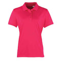 Hot Pink - Front - Premier Womens-Ladies Coolchecker Pique Polo Shirt