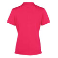 Hot Pink - Back - Premier Womens-Ladies Coolchecker Pique Polo Shirt