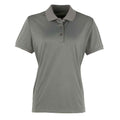 Dark Grey - Front - Premier Womens-Ladies Coolchecker Pique Polo Shirt