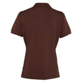 Brown - Back - Premier Womens-Ladies Coolchecker Pique Polo Shirt