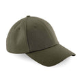 Military Green - Front - Beechfield Unisex Adult Authentic Baseball Cap