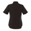 Black - Back - Premier Womens-Ladies Poplin Short-Sleeved Blouse