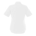 White - Back - Premier Womens-Ladies Poplin Short-Sleeved Blouse