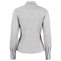 Silver - Back - Kustom Kit Womens-Ladies Premium Oxford Tailored Long-Sleeved Shirt