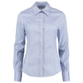 Light Blue - Front - Kustom Kit Womens-Ladies Premium Oxford Tailored Long-Sleeved Shirt