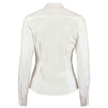 White - Back - Kustom Kit Womens-Ladies Premium Oxford Tailored Long-Sleeved Shirt