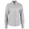 Silver - Front - Kustom Kit Womens-Ladies Premium Oxford Tailored Long-Sleeved Shirt