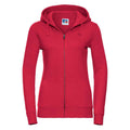 Classic Red - Front - Russell Womens-Ladies Authentic Full Zip Hoodie