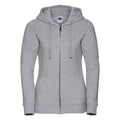 Light Oxford - Front - Russell Womens-Ladies Authentic Full Zip Hoodie