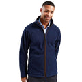 Navy-Brown - Side - Premier Mens Artisan Fleece Jacket