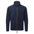 Navy-Brown - Front - Premier Mens Artisan Fleece Jacket