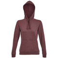 Oxblood Heather - Front - SOLS Womens-Ladies Spencer Hooded Sweatshirt