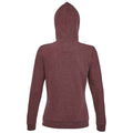 Oxblood Heather - Back - SOLS Womens-Ladies Spencer Hooded Sweatshirt