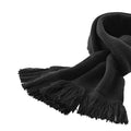 Black - Side - Beechfield Unisex Adult Classic Knitted Scarf