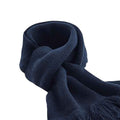 French Navy - Side - Beechfield Unisex Adult Classic Knitted Scarf