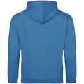 Sapphire Blue-Heather Grey - Back - Awdis Childrens-Kids Varsity Hoodie