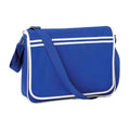 Royal Blue-White - Front - Bagbase Retro Messenger Bag