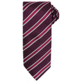 Burgundy-Aubergine - Front - Premier Mens Stripe Waffle Tie