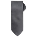 Dark Grey - Front - Premier Unisex Adult Micro Waffle Tie