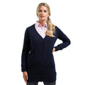 Navy - Back - Premier Womens-Ladies Longline V Neck Cardigan